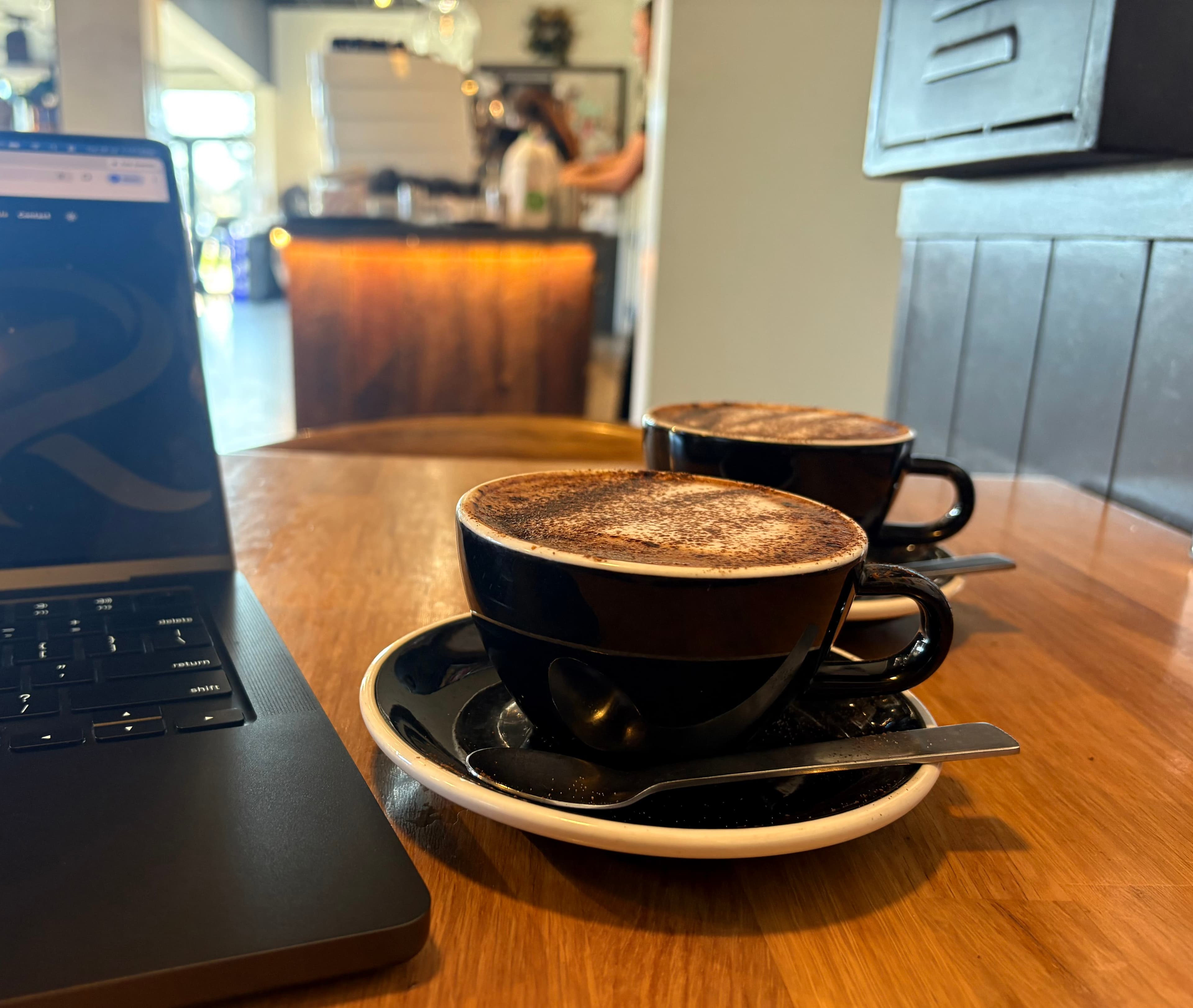 Two coffees ready for a conversation